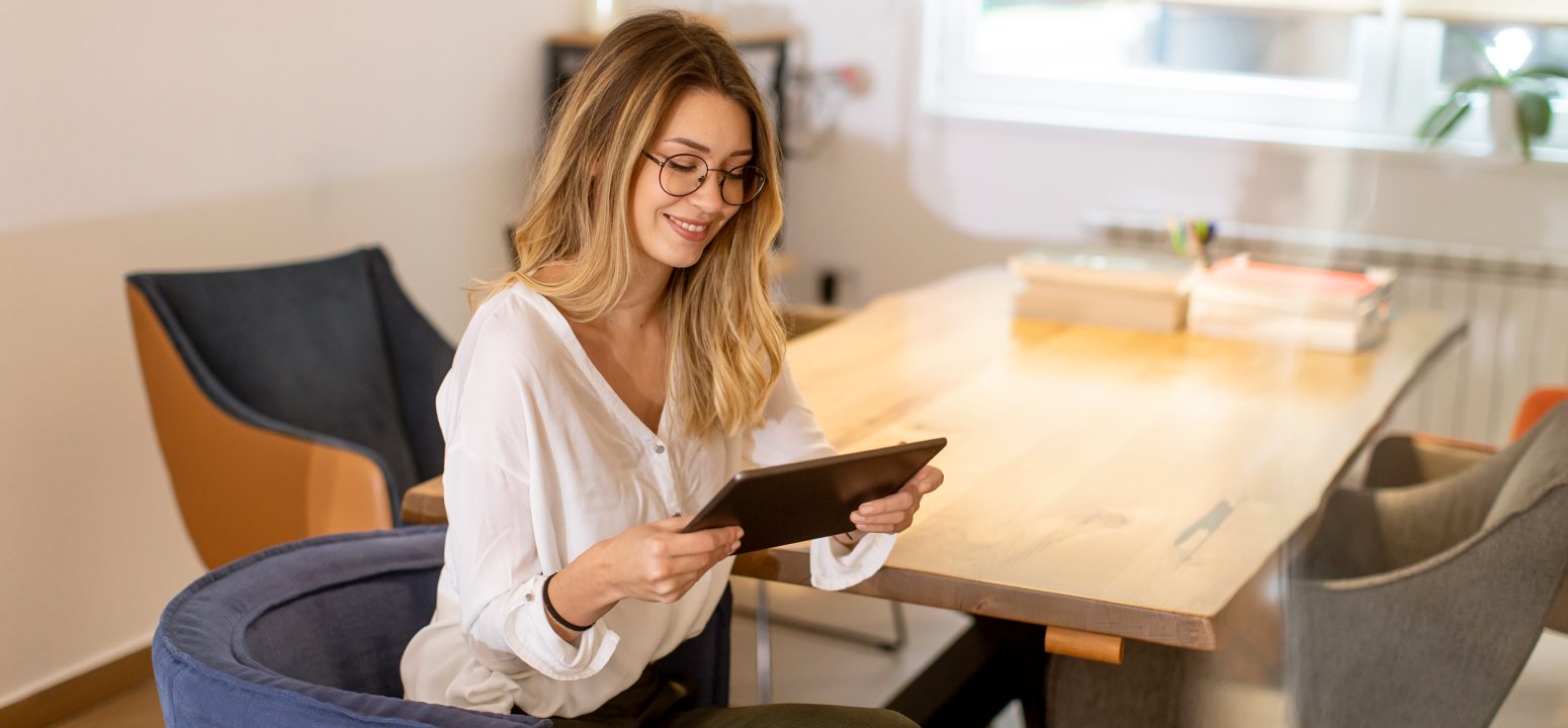 Student Using Online Education Service